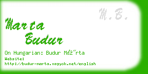 marta budur business card